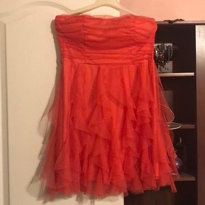 Bright pink mini party dress. Size 11 (Medium)